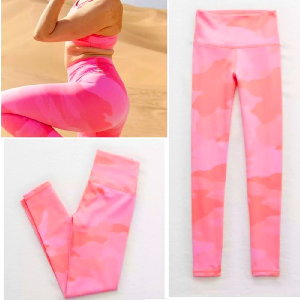 NWT Aerie Play Pink Camo High Waisted 7/8 Legging